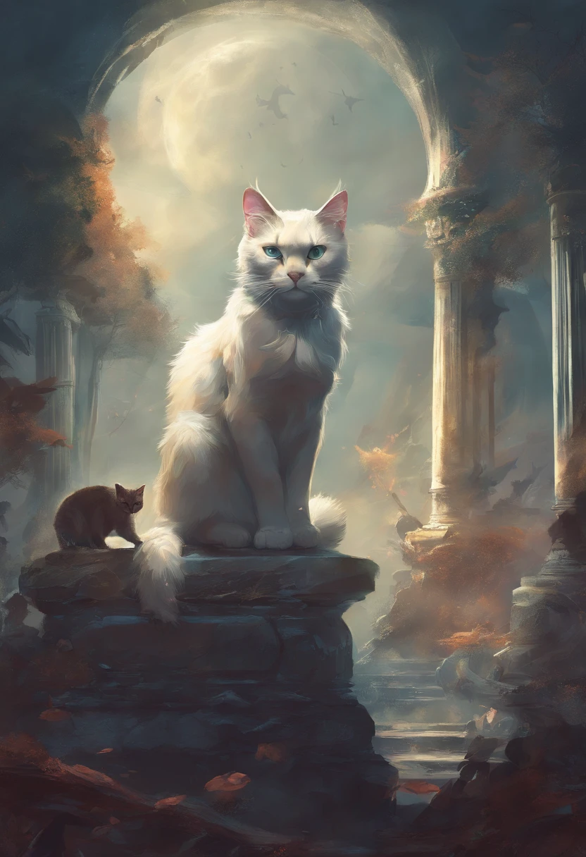 Cat Head art cleans fantasy
