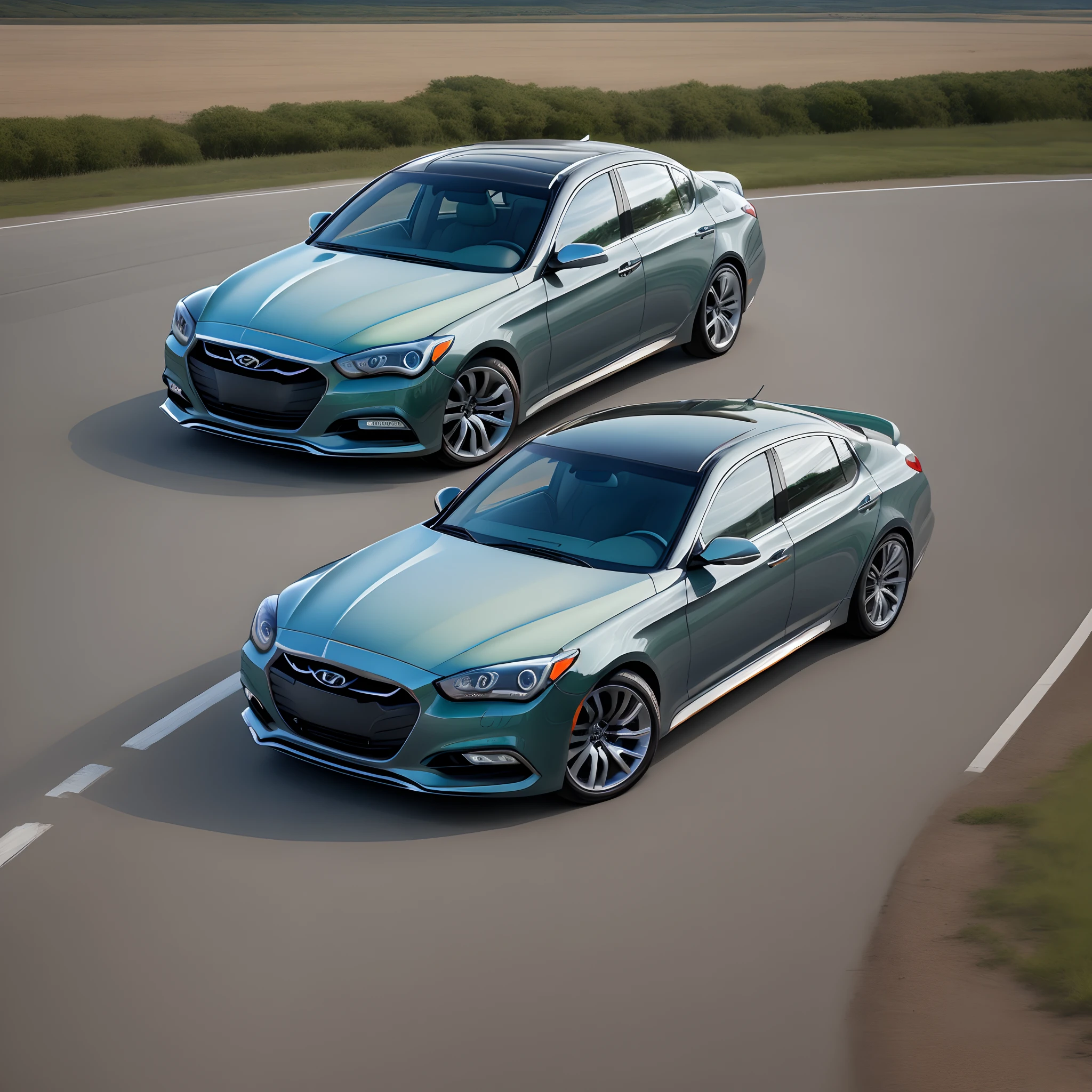 2015 hyundai genesis sedan in british racing green