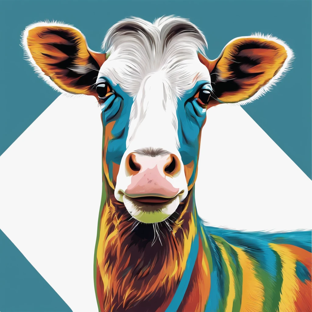 Hydrochoerus hydrochaeris Mammal, Multicolored, Vintage Style, (T-Shirt Design), Masterpiece Realistic Volumetric Light, Shiny, Contour, Vector, White Background, Details