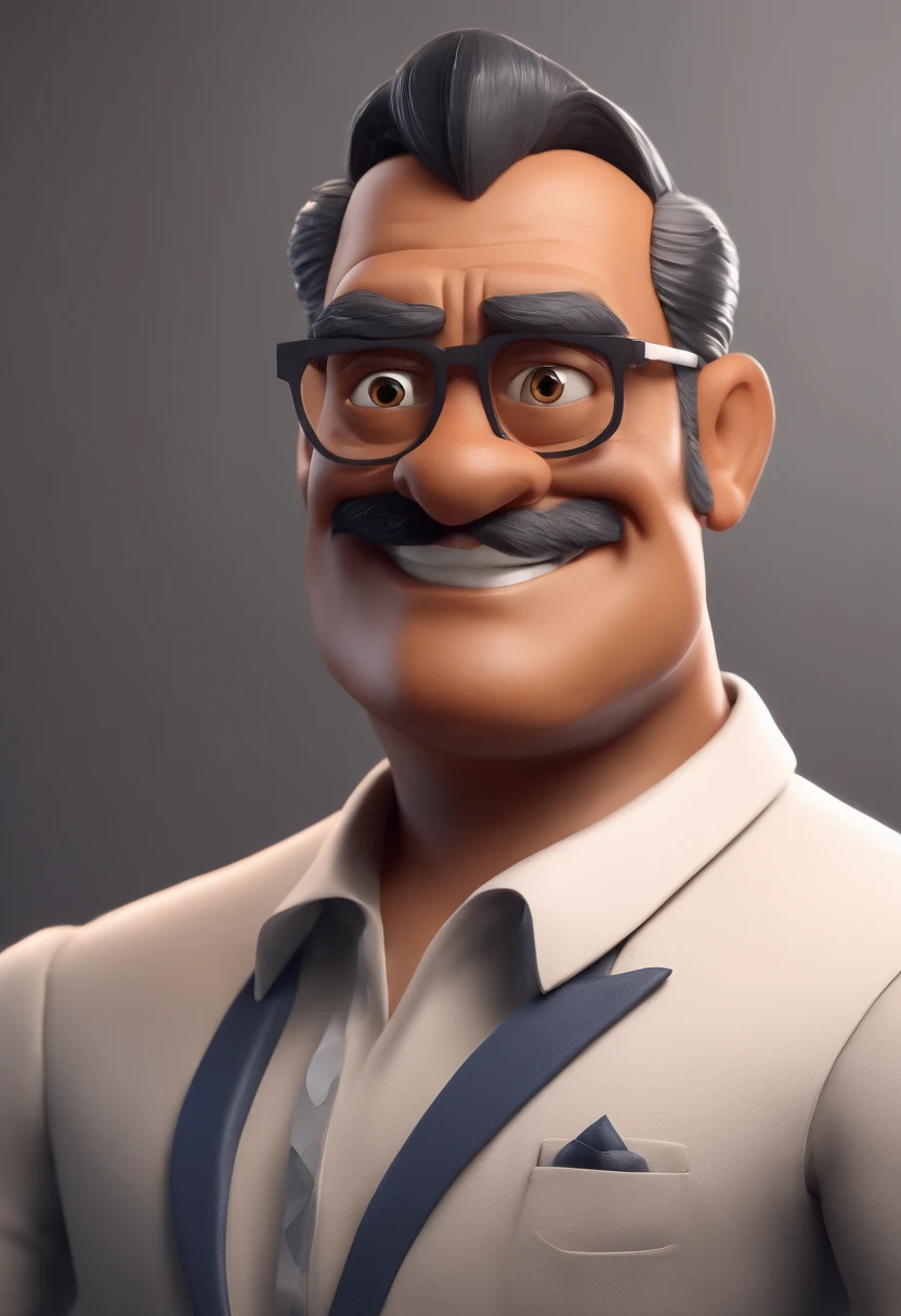 Cartoon character of a indian politican man and a white shirt, animation character, Caractere estilizado, animation style rendering, 3D estilizado, Arnold Maya render, 3 d render stylized, toon render keyshot, Personagem 3D, Personagem 3D, 3d rendering stylized, 3 d character render, personagem de desenho animado, Personagem de close up, Pose de personagem, (Estilo Pixar) (master part:1.2) (Bokeh) (best quality) (pele detalhada) (textura detalhada) (8k) (argila) (Cinematic lighting) (foco nítido