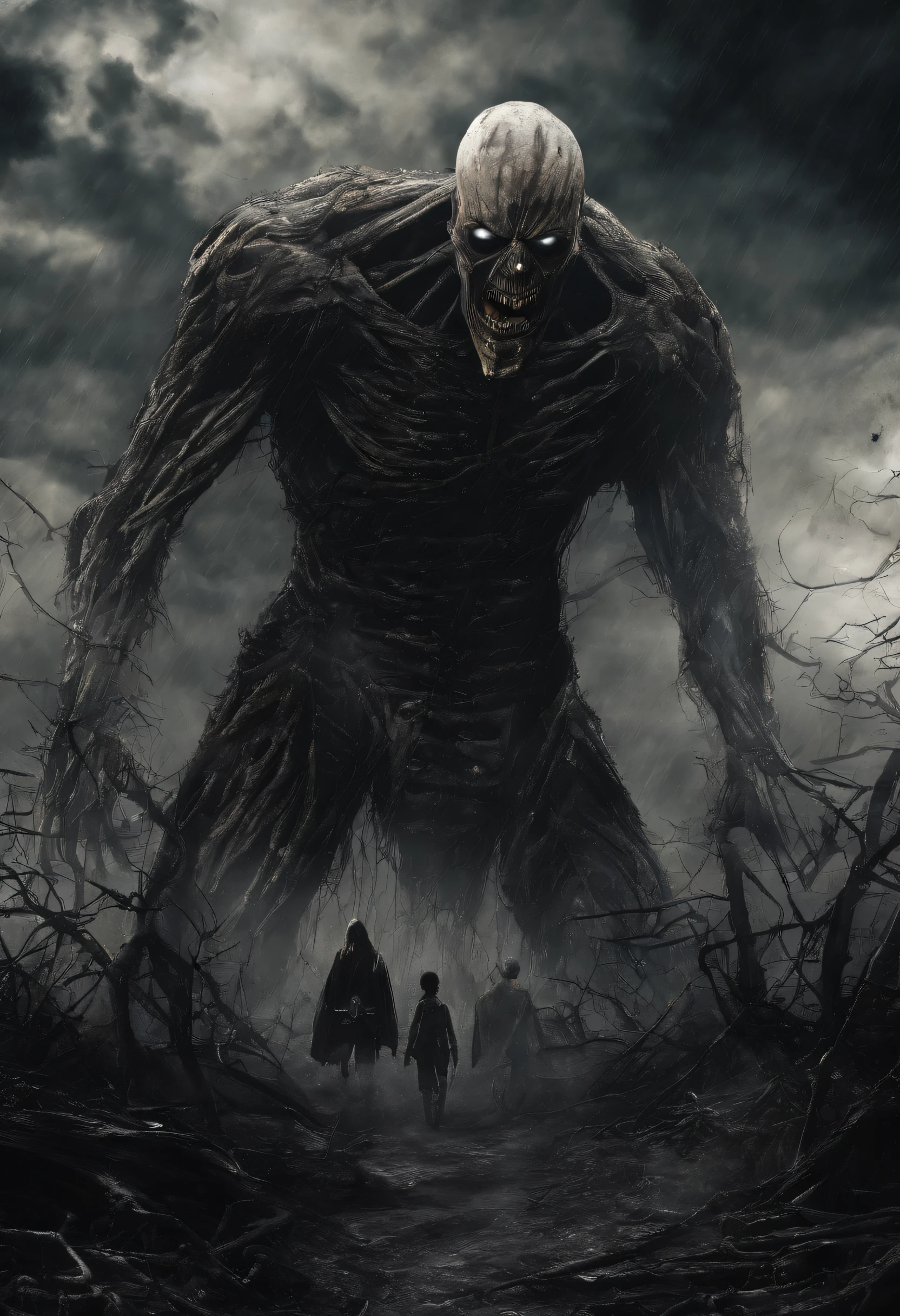 top-quality、Masterpiece、Photorealsitic、A hyper-realistic、Attack on Titan