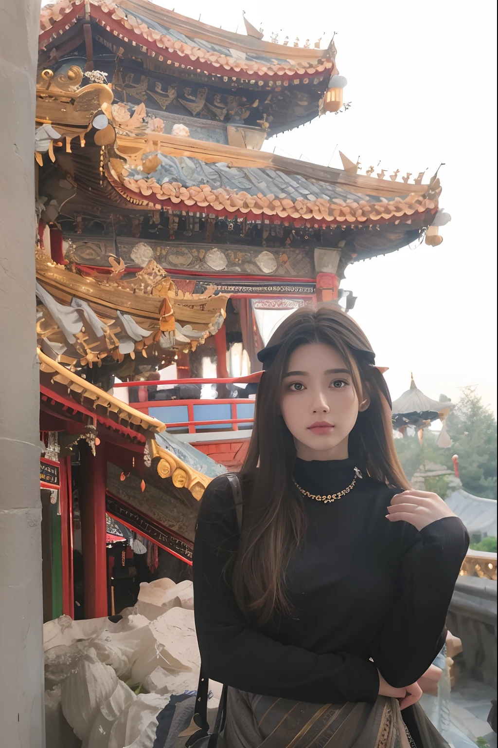 long whitr hair,Heteropupil,Elf ears,court,k hd
