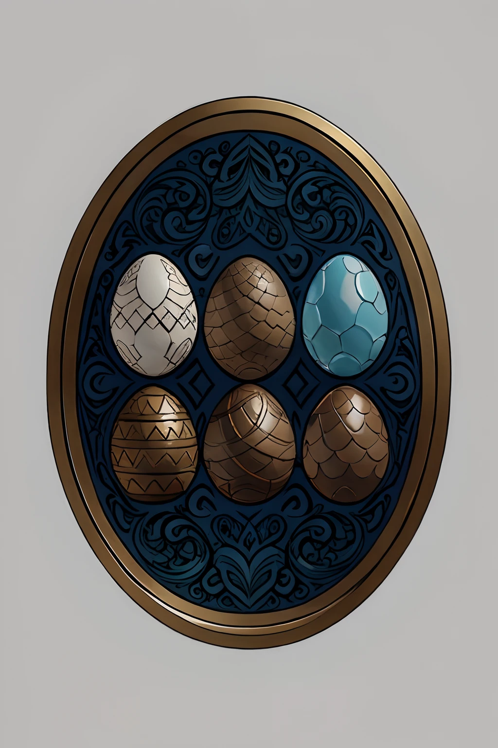 Pet Eggs Elven Eggs Scaly Oval Simple HD Simple Background A Full Egg Dragon Egg World of Warcraft Art Style Cute Simple Coloring Flat