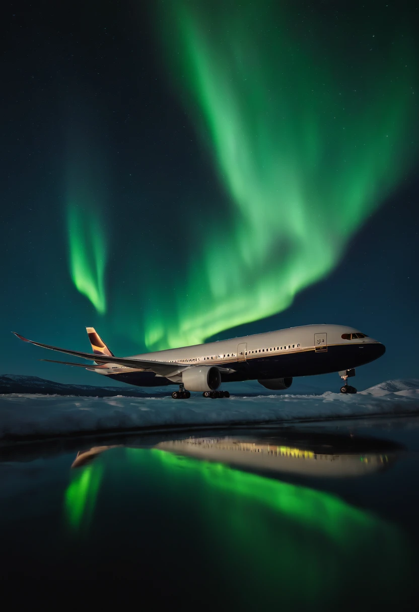 Jumbo jets flying under the Northern Lights、Magnificent Northern Lights、Shining Northern Lights、Aurora(7 colors)、Iridescent Northern Lights、Curtains of the Northern Lights、Jumbo Jet 777 is flying