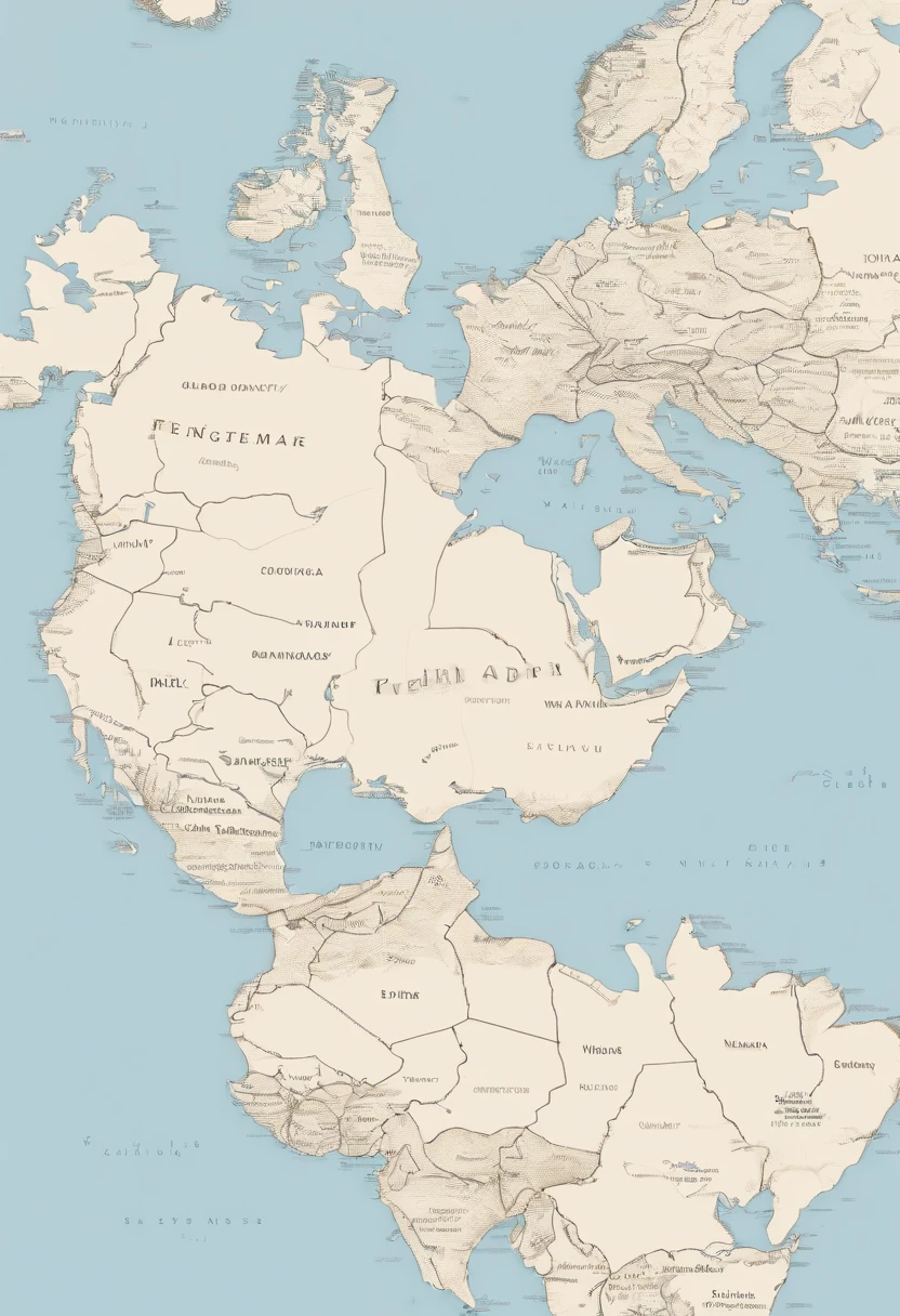 Map of the most famous climatic zones in the world,Wild Map, Face to face with the world map,Insanely super detailed, very accurate and detailed,Highly detailed map, Exquisite 3D maps, Continents with detailed white rings、Surrounded by a continent of white rings、A continent surrounded by white、A continent surrounded by white