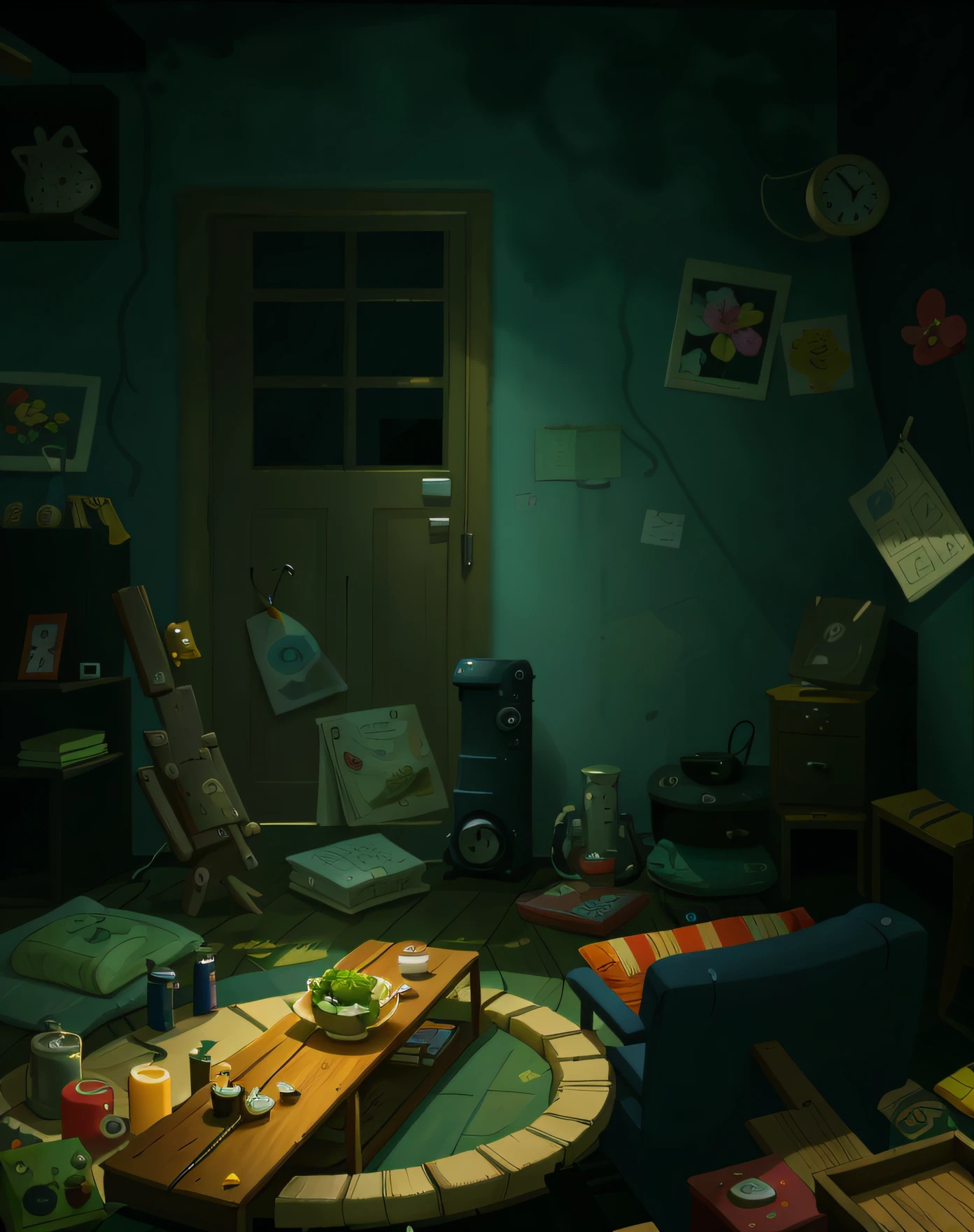 A living room, Perfect quality, Clear focus (Clutter - home: 0.8), (Masterpiece: 1.2) (Best quality) (Detailed skin: 1.3) (Complex details) (8K) (Sharp focus), Long view composition, 85MM SHOT