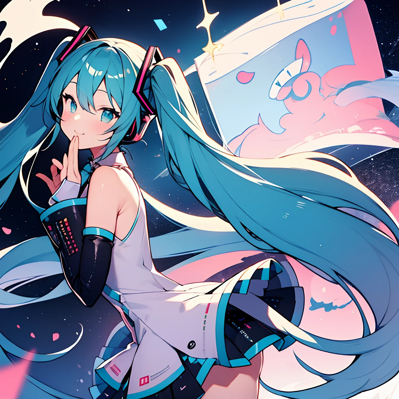 blue and pink、album art、Fantasia、opulent、attract notice、Stylish、miku hatsune