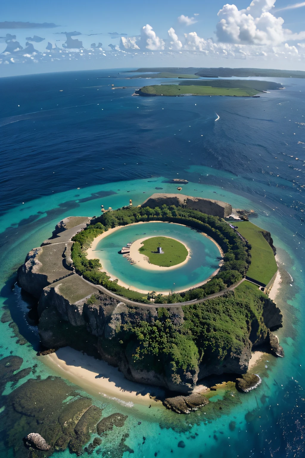 An island,There is data on it