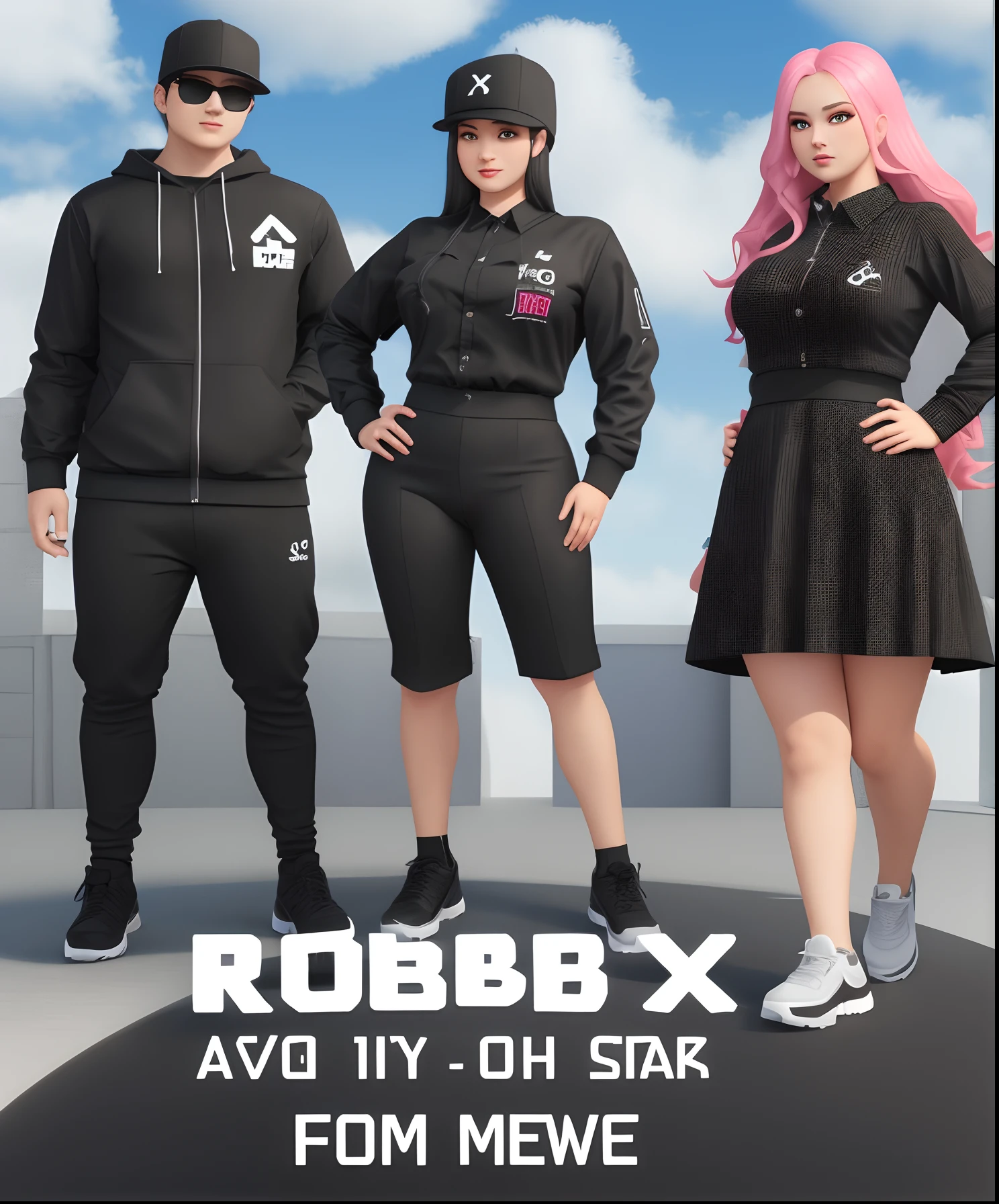 make me a ad for my roblox clothing group in the size 160 x 600