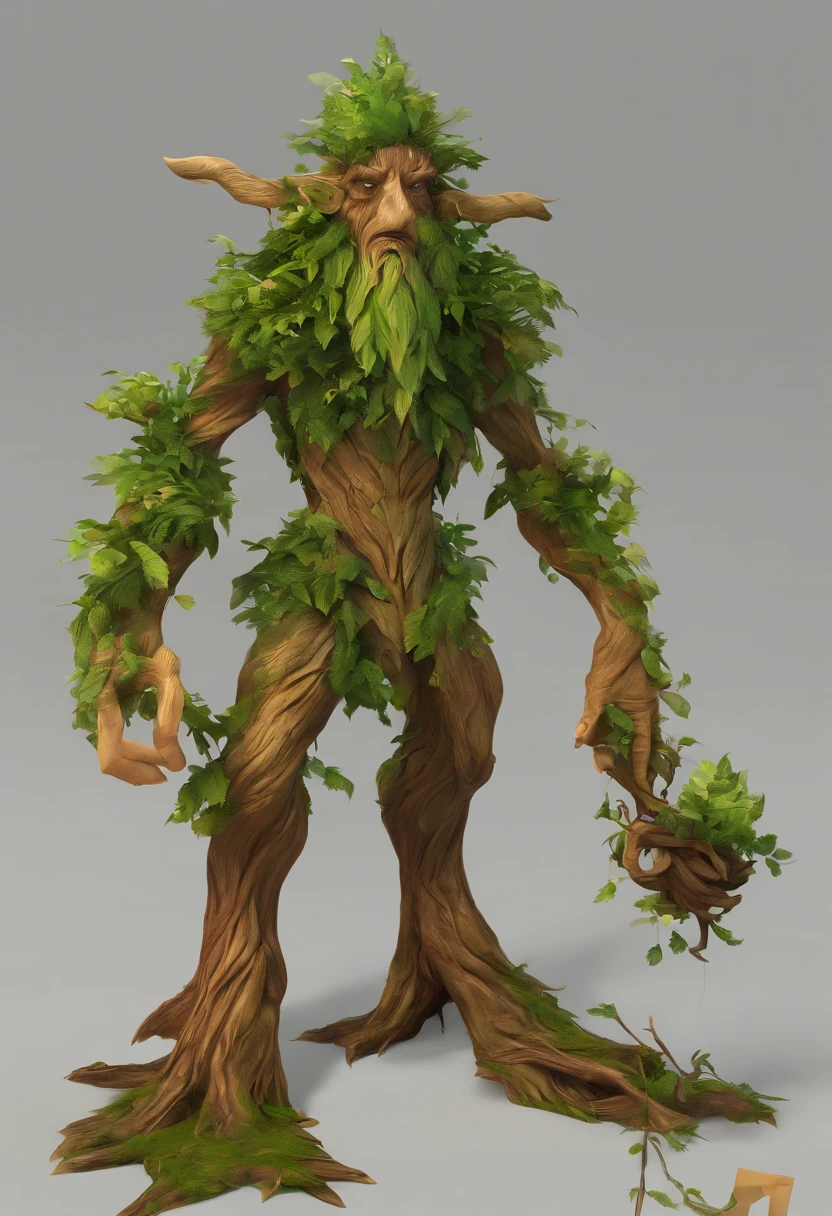 1 Dryad，Cartoon tree close-up，There is a face on it, treant, but rather a, ent treant dryad, the trees are angry, Evil Tree Elves, Groot, character art of maple story,leafy branches，Lots of branches， oak tree ent, plant monster, tree druid, of the tree, treebeard, entity, Jane wood art style, plant monster, Mobile game art(Masterpiece, Best quality, Ultra-detailed, Best Illustration:1.4),(See-through:15）(refractions,Reflection:1.2) ,