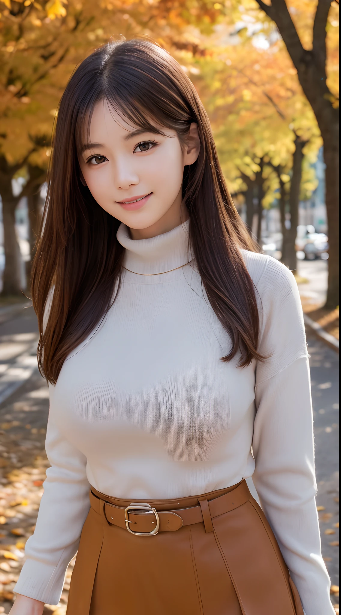 highest quality、High resolution、FHD、8K、masterpiece、photorealism、super detail、fine details、1 girl、solo、(25 year old Korean idol)、dark red lips、（good shape big breasts）、natural soft light、the most beautiful face、Beautiful woman、double eyelid、happy smile、fluffy hair、((Please take a photo of your whole body))、（Camera angles from different angles）、（Arrange various sexy poses）、（dark blonde hair：1.2）、（long hair）、small dangling earrings、Small accessories、（Photographed in front of a snow-covered log house：1.5）prospect、（turtleneck knit dress sweater）、beautiful、movie lighting、bright smile、real hands、woman