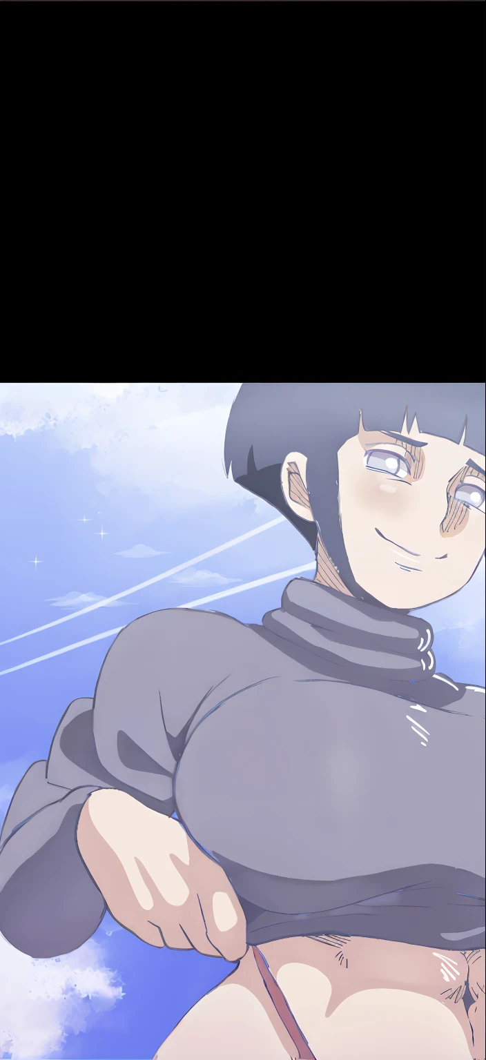 anime girl in a pink bikini with a black jacket and a black jacket, thicc, small curvy , she has a jiggly fat round belly, lowres, hinata hyuga, belly exposed, fubuki, by Shingei, oppai proportions, giantess art, full body close-up shot, oppai