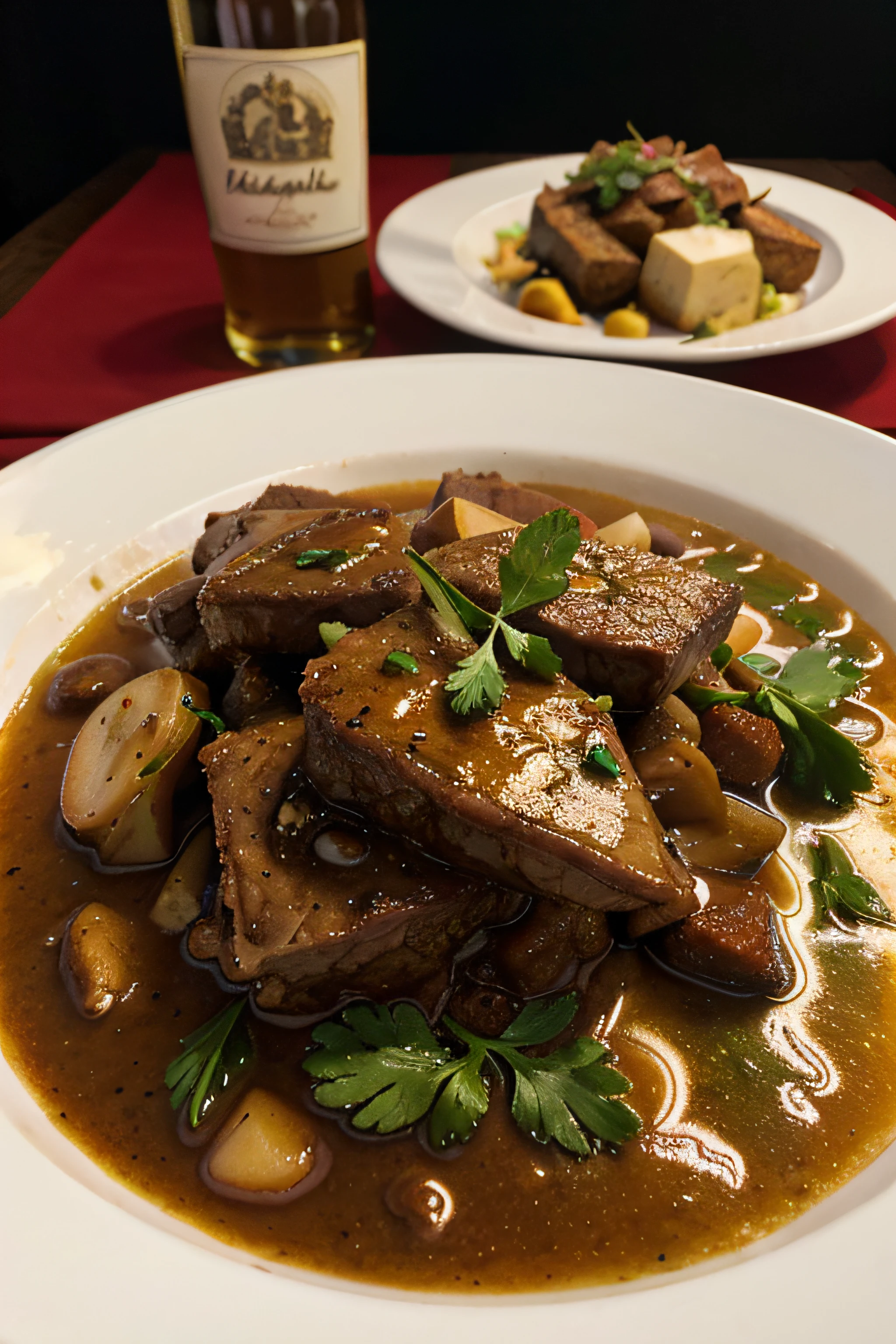 Masterpiece, Best quality, A high resolution,Braised lamb，fotografia do produto