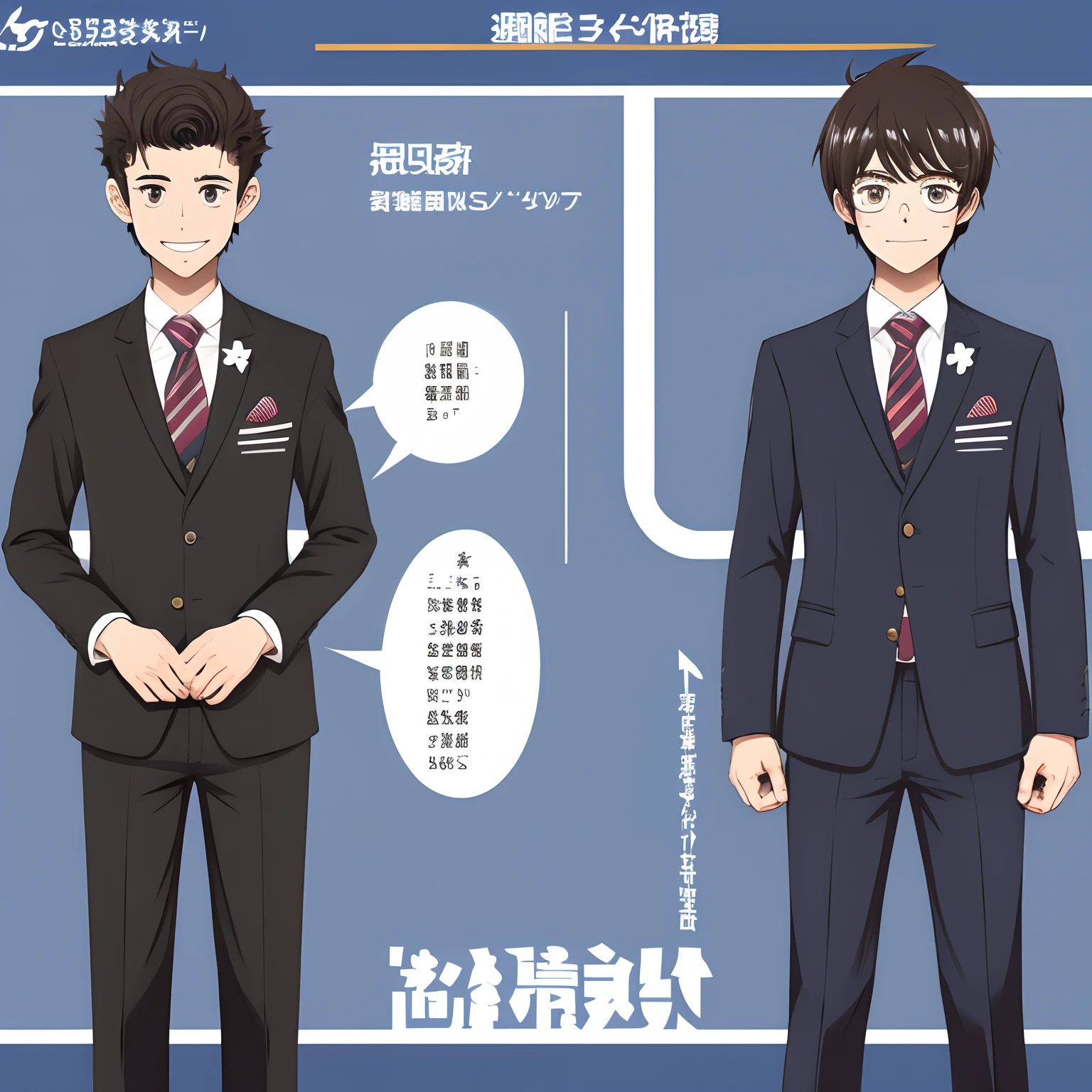 Cute Boy Teacher、proffesional、Anime-style