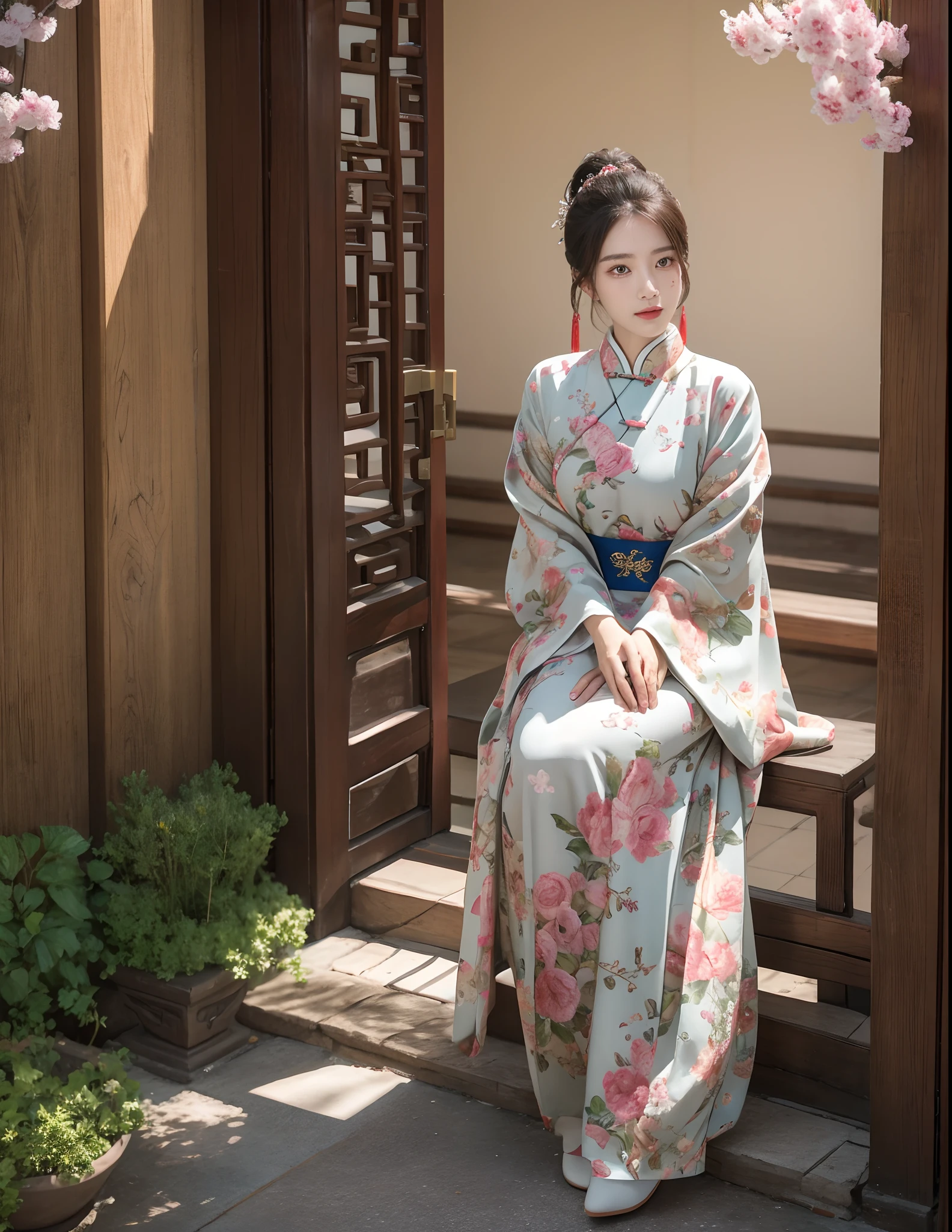 The face of a beautiful Chinese woman