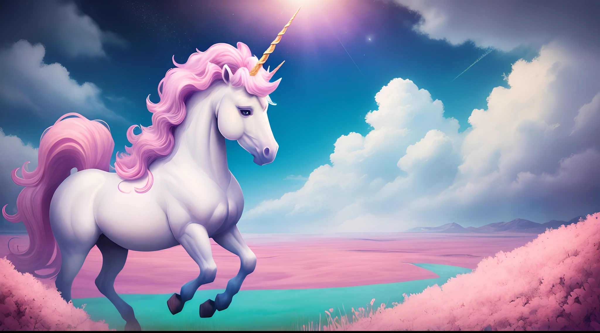 Unicorn in the Pink Land