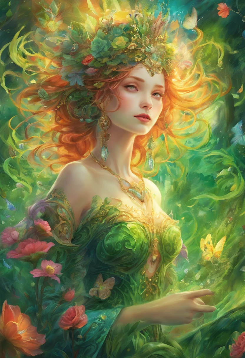 (Masterpiece, Best quality, Ultra-detailed, Best Illustration:1.7), 1 Fairy, The wings of the little fairy,(Slime girl:1.4),(See-through:1.8)afloat,Green wind ,Silk fabric,(refractions,Reflection:1.46) , Transparent skin, sunshine day,ln the forest
