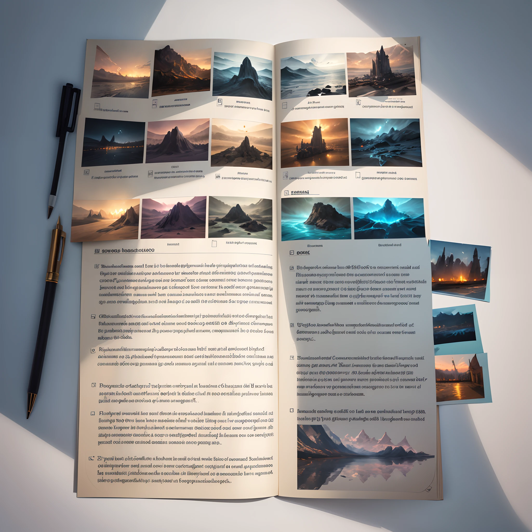 Faire un leporello de 8 pages artistiques, creative that evolves from page to page