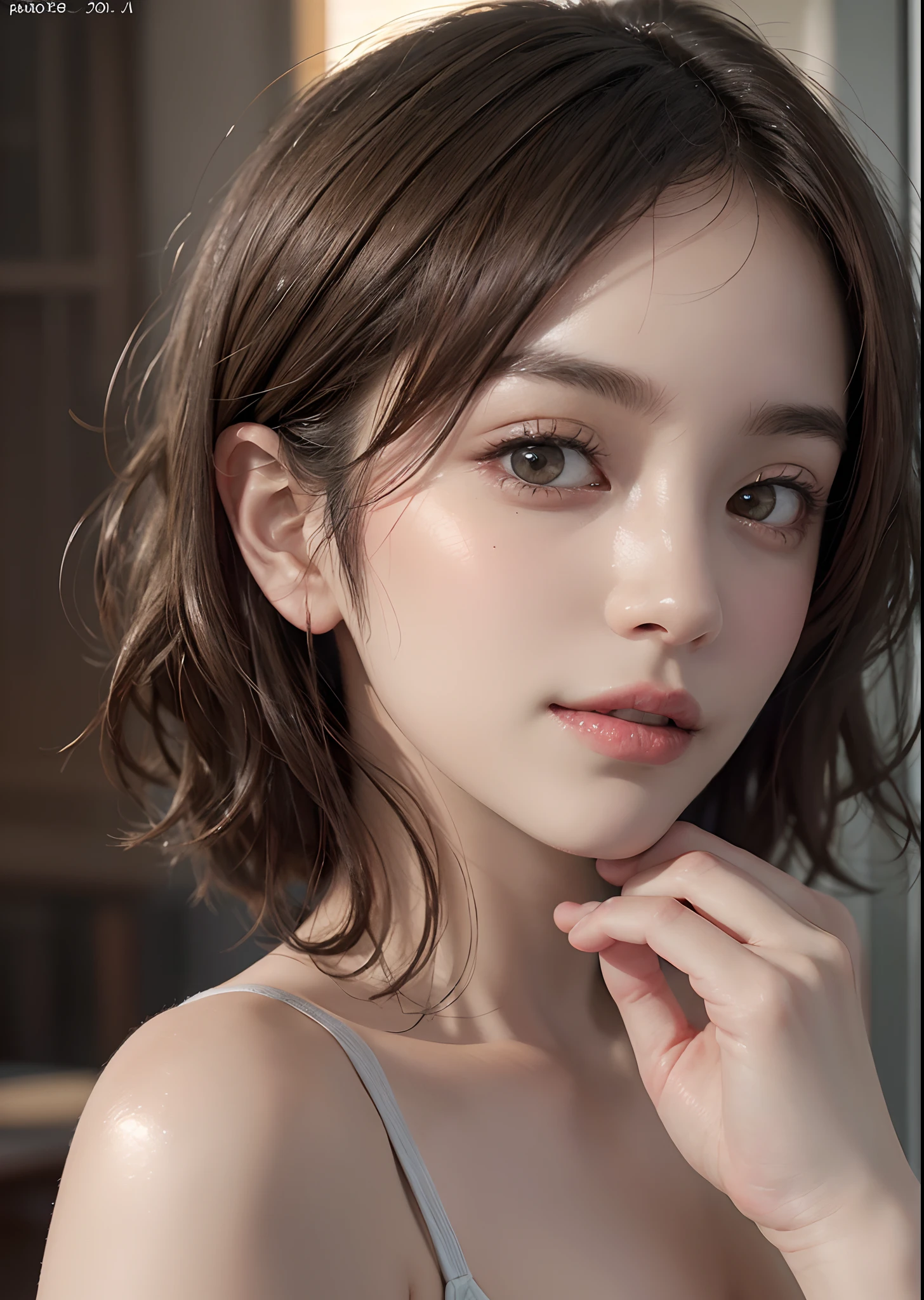 cute adorable girl, smiling, hyper-realistic, detailed face, beautiful eyes, detailed lips, long eyelashes, gorgeous skin, amazing body, dynamic pose, natural lighting, golden hour, vibrant colors, masterpiece, high quality, 8k, ultra-detailed, photorealistic, wet panties, black dress, white pantsu