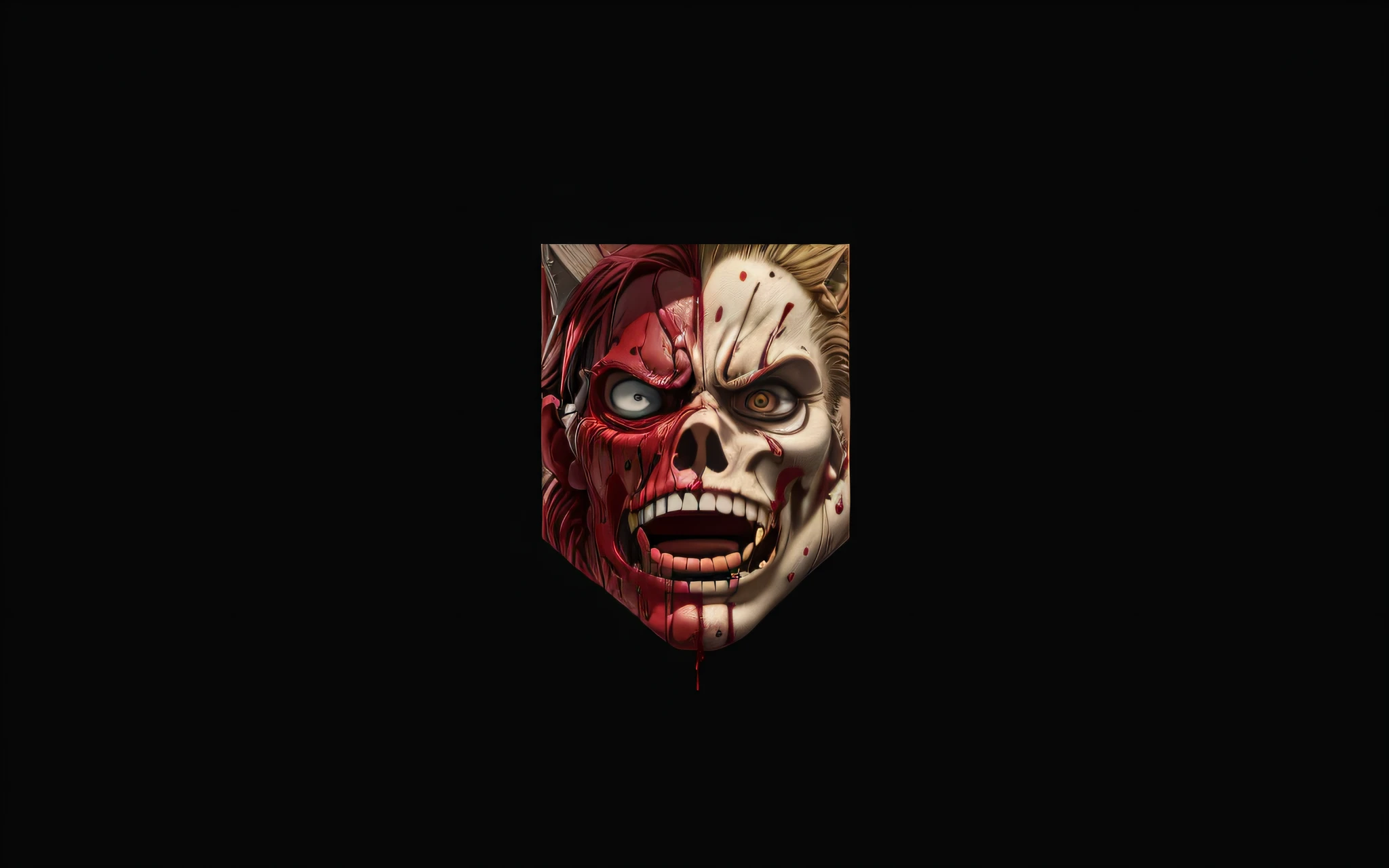 redesign logo of Shingeki no Kyojin,titan,blood,(best quality,4k,8k,highres,masterpiece:1.2),(realistic,photorealistic,photo-realistic:1.37),