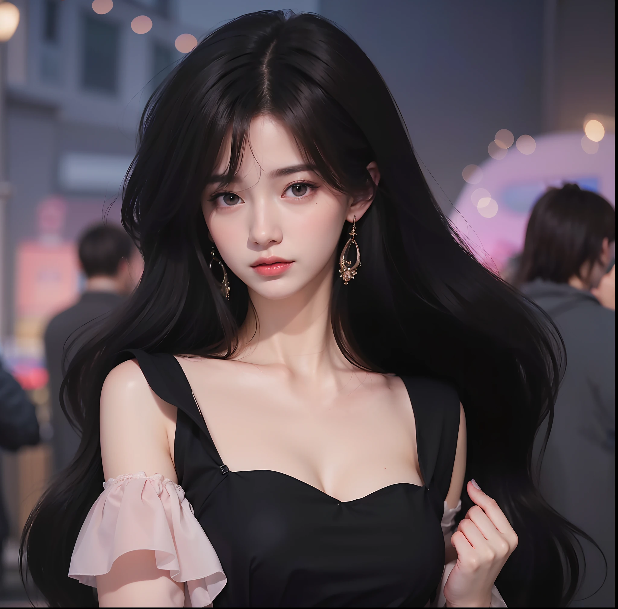 (photorealistic:1.4), (masterpiece, 8k raw photo, best quality:1.4), a woman, 25 years old, beautiful face, (chubby:1), white pale skin (realistic face) (realistic body) (Realistic dress) (realistic sleeves) (realistic hand) (realistic hair)