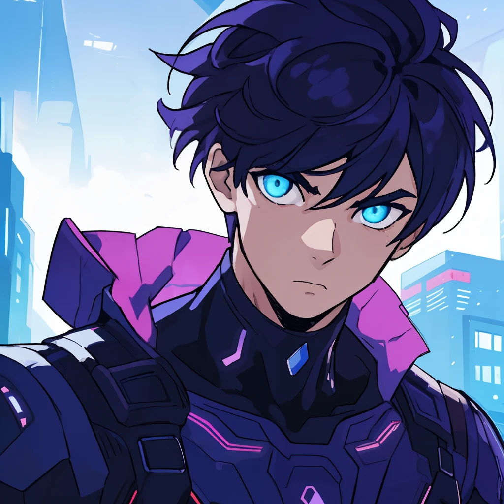 1boy,detailed portrait, realistic shading, intense gaze, short hair, dynamic pose, vibrant colors, traditional style, strong and confident expression, futuristic clothes, futuristic atribut, focused eyes, no background setting, strong lighting contrast,normal potrait pose
