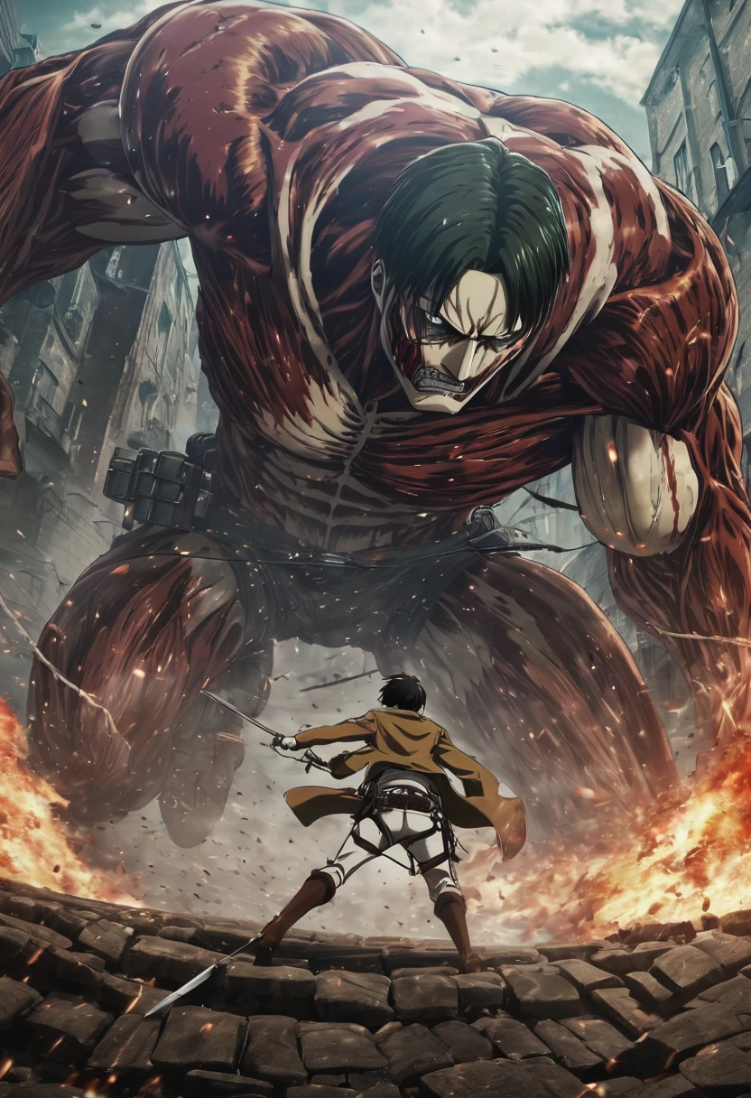 Eren Yeager fight Titan