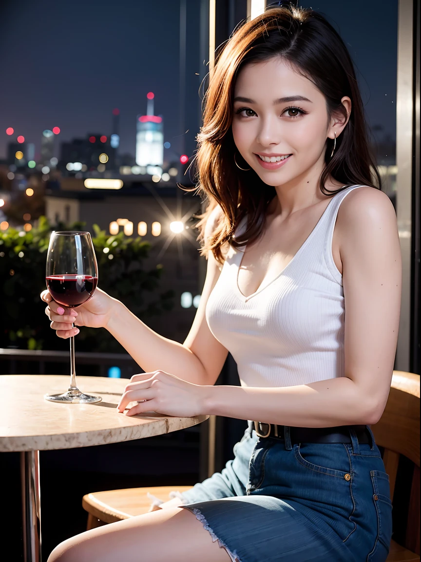 ((Highest quality、8K、masterpiece:1.3))、slimカップル、Pink rubber、modelカップル、(Realistic, Intricate details:1.2), full-course dinner、Wine Party、Amazing view of the sunset sky and clouds、A bright smile、The wonderfulness of smile、Bright image、The beauty of wine, Beautiful Face, blue eyes, The light shines on your face, Blushing, short hair,Bright Face、 (Age 37), 39 years old, red wine 、Appetizers、Italian food、Wine bottle、Champagne、sparkling wine、Two beauties、Brown Hair、Shortcuts、Long sleeve shirt、dress、Beautiful woman 1, (slimな顔), (The body is slim), (Brown Hair), (Shortcuts), cheeks turn a little red,Attractive beauty、restaurant, In a prominent place (From the waist up) Nova Frog Style, actress, model, Upper Body, White wine, slim, wine glass, 中央に置かれたwine glass, smile, (smile: 1.15), Beautiful fine grain, Depth f/2,saturation, High Contrast, Strong light and shadow,Moist Body:1.5、3D texture、Delicate eyes、Brown Hair、The hair is very shiny、