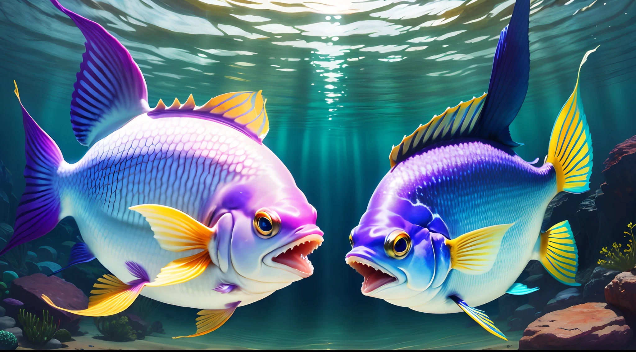 Peixe purple tang