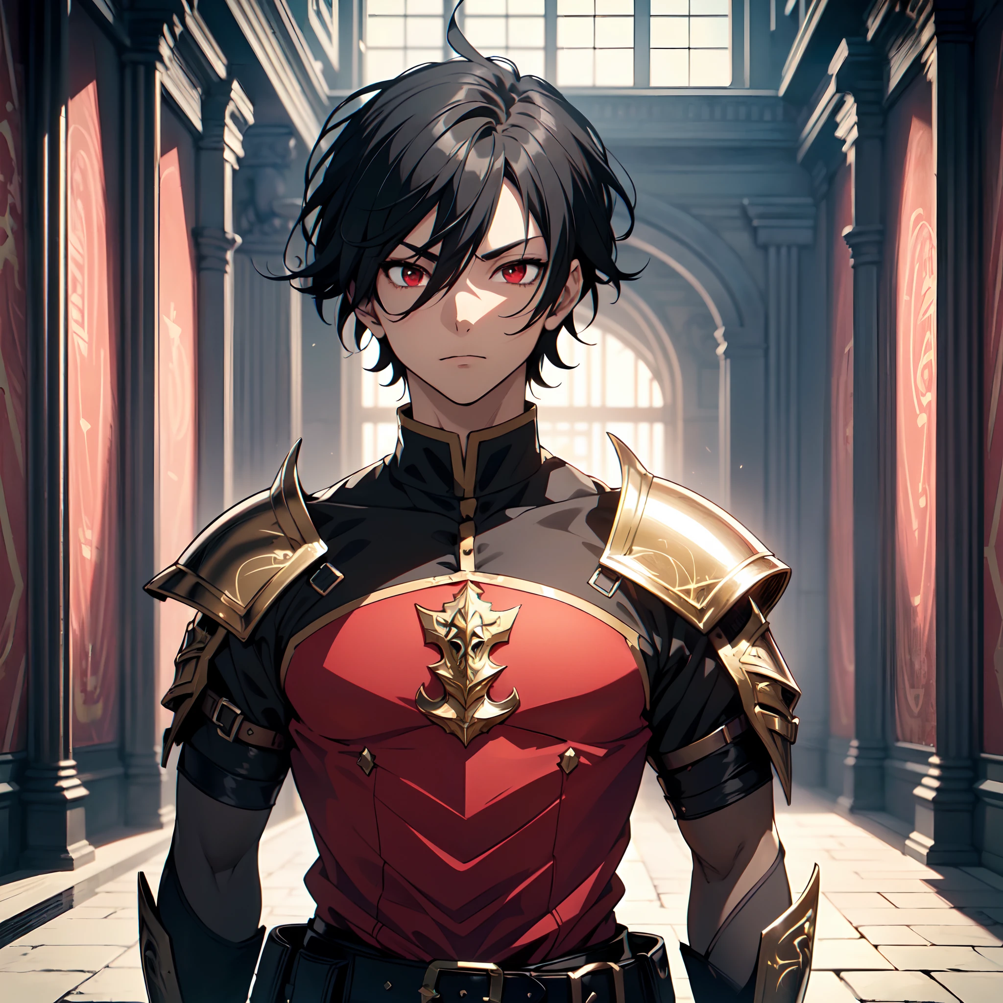 128K Ultra High Definition,
128K Ultra High Quality,
128K Ultra High Resolution,
Best Definition,
Best Quality,
Best Resolution,
Perfectly Detailed,
Perfectly Designed,
Extremely Detailed,
Extremely Designed,
Hyper Detailed,
Hyper Definition,
Hyper Quality,
Hyper Resolution,
Masterpiece,
(((Anime))),
Body Shot,
(((Boy))),
Handsome,
Muscular Body,
(((Black Short Hair))),
(((Red Eyes))),
(((Hyper Detailed & Perfectly Designed With Ultra High Quality Red Warlord Armor))),
(((Inside Of Medieval Royal Palace Background Scenery))),