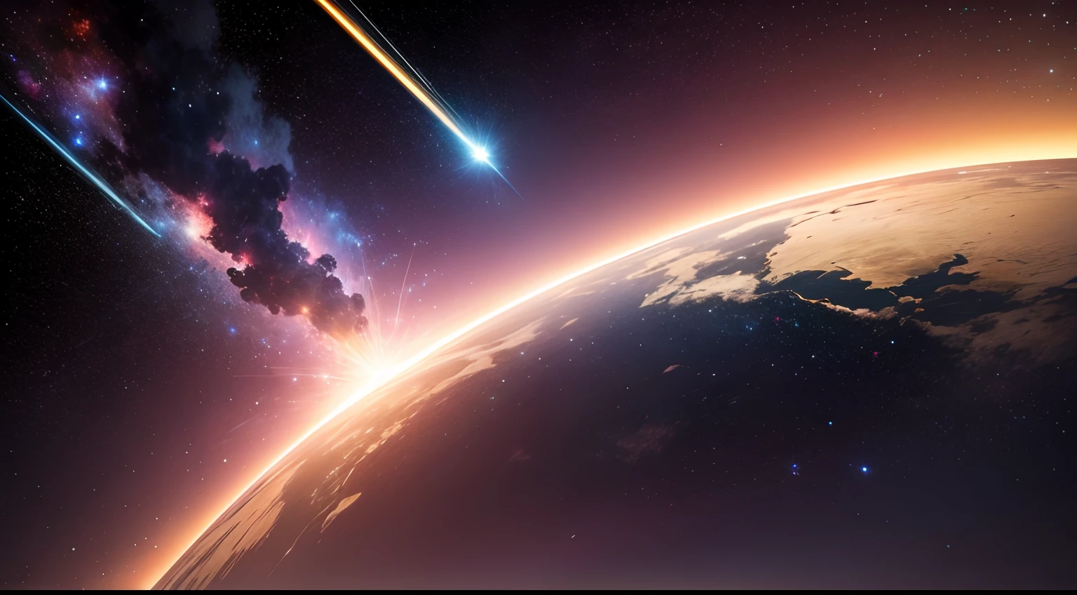 Ultra realistic 8k picture,space, beautiful and shiny stars, a star explosion