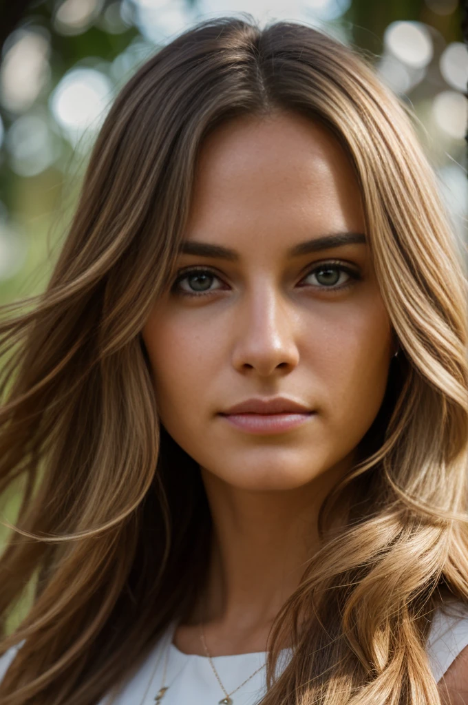 half body portrait photo of a beautiful 25 years european woman, endless long (extra long wavy blonde hair), [[[[chest]]]] [[[[neck]]] [shoulders]]]]], Award - winning photograph, Masterpiece, 8k, ultra high res, hyper detailed, beautiful woman, perfect face, rule of thirds, Perfect eyes, Perfect iris, perfect pupils, (perfectly round iris:1.3), Perfect lips, Perfect teeth, dimples, perfect nose, highly detailed hair, ((detailed face)), ((detailed facial features)), (finely detailed skin), tanned skin, realistic skin texture, extreme skin details, (pores:0.1),(sweaty:0.8), insane details, intricate details, amazing fine detail, photorealistic, photograph, realistic, realism, photorealism, rich colors, lifelike texture, neutral colors, god rays, Soft front light,cinematic lighting, dramatic lighting,dappled light on face, backlight on hair, sharp focus, wide angle, film grain, dslr, raw photo, photographed on Nikon
