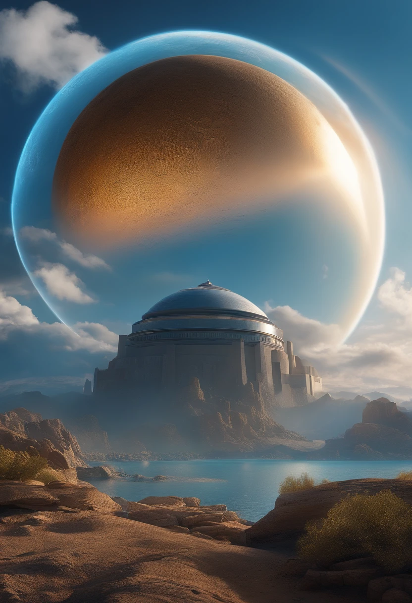 Heaven, Clear skies, blue open sky, Less clouds, Sidon style, City of Progress, futuristic cities, Utopian world, Awesome bright colors, , The future of utopia, ighly detailed, nffsw, parfait, Impressive progressive architecture, The perfect world, Reflective surfaces, Subsurface Dispersion, Perfect building, Beyond imagination, 8K, globalillumination, wide angles, Divine Rays, World of Dreams、Sci-fi world、kosmos