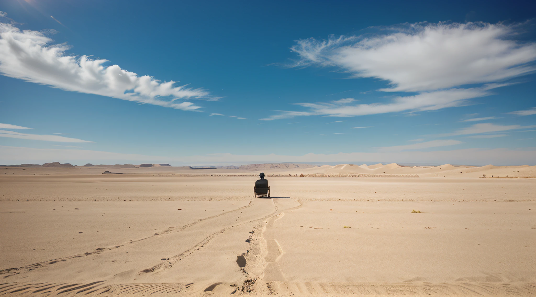 The Perfect Illusion: A surreal illustration of a mirage or illusion of the "perfect moment" in the distance, highlighting the idea that waiting for perfection is an illusion.