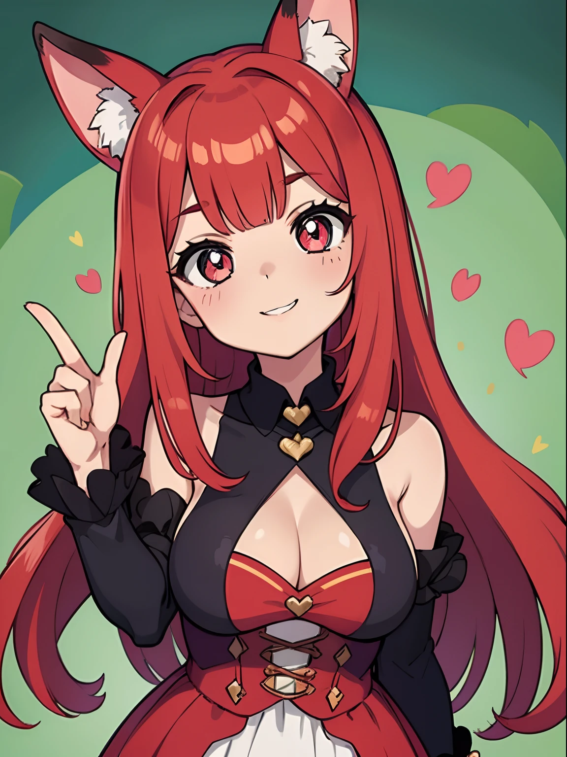 (melhor qualidade, obra-prima), 1girl, (peluda), raposa, feliz, corada, rechonchuda, fofa, heart-shaped shaped pupils,(ruiva)