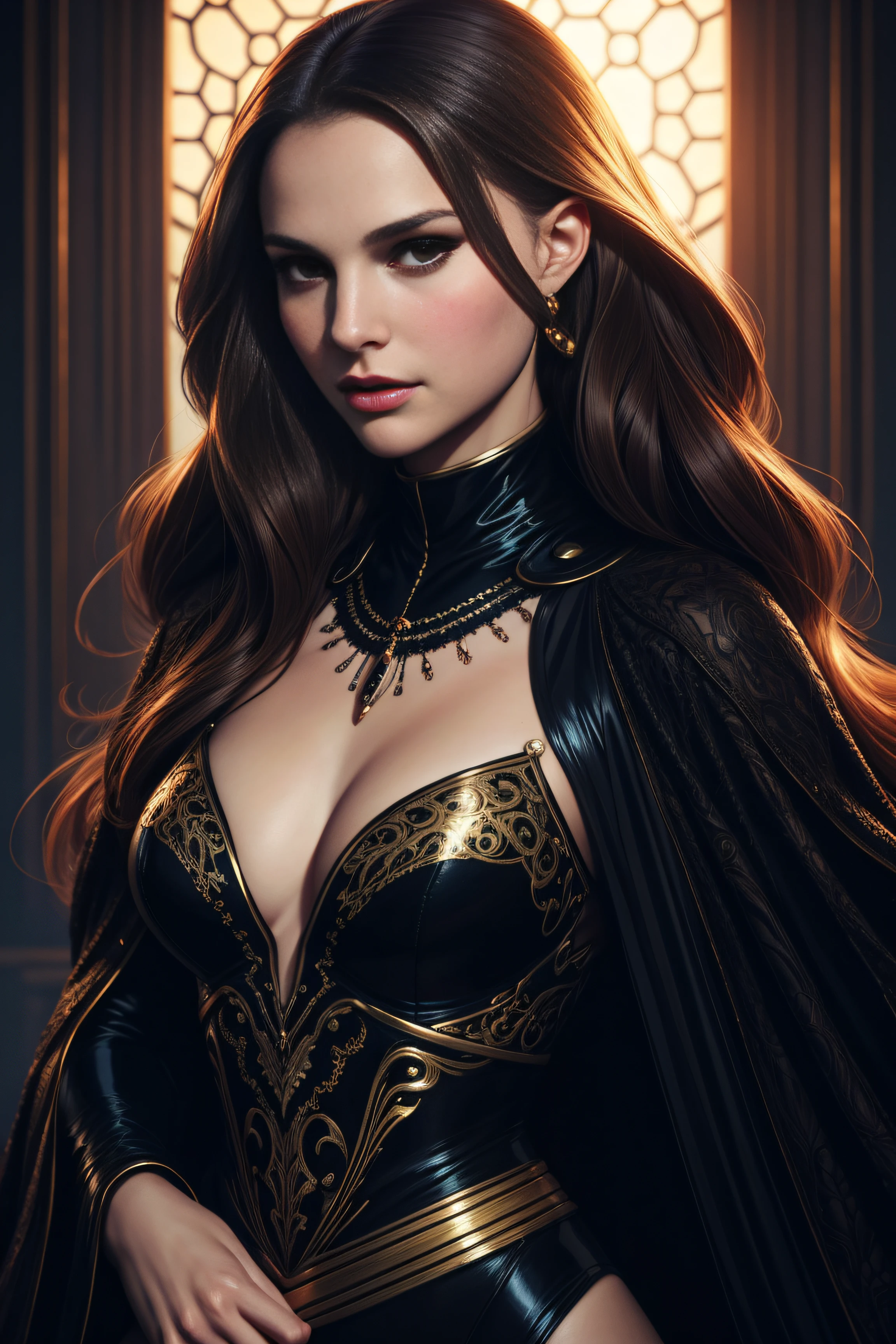 Natalie Portman, wearingelegant sexy clothes, character portrait, 3 9 9 0 s, long hair, intricate, elegant, highly detailed, digital painting, artstation, concept art, smooth, sharp focus, illustration, art by wlop, charlie bowater and alexandra fomina