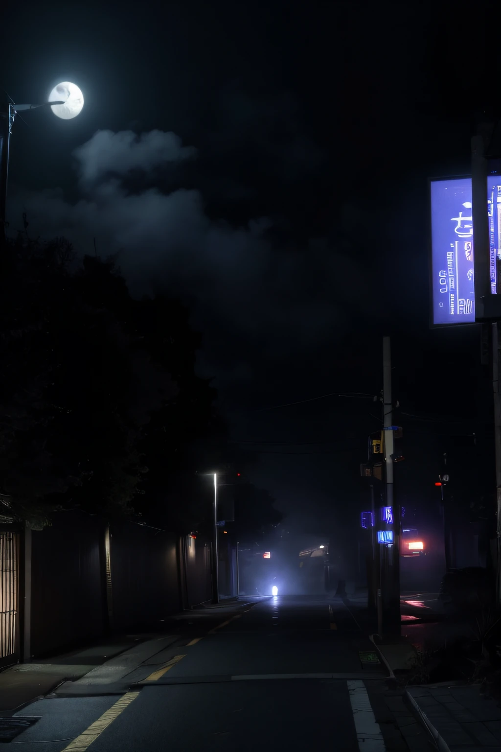 unmanned station、foggy、
spooky night、night、