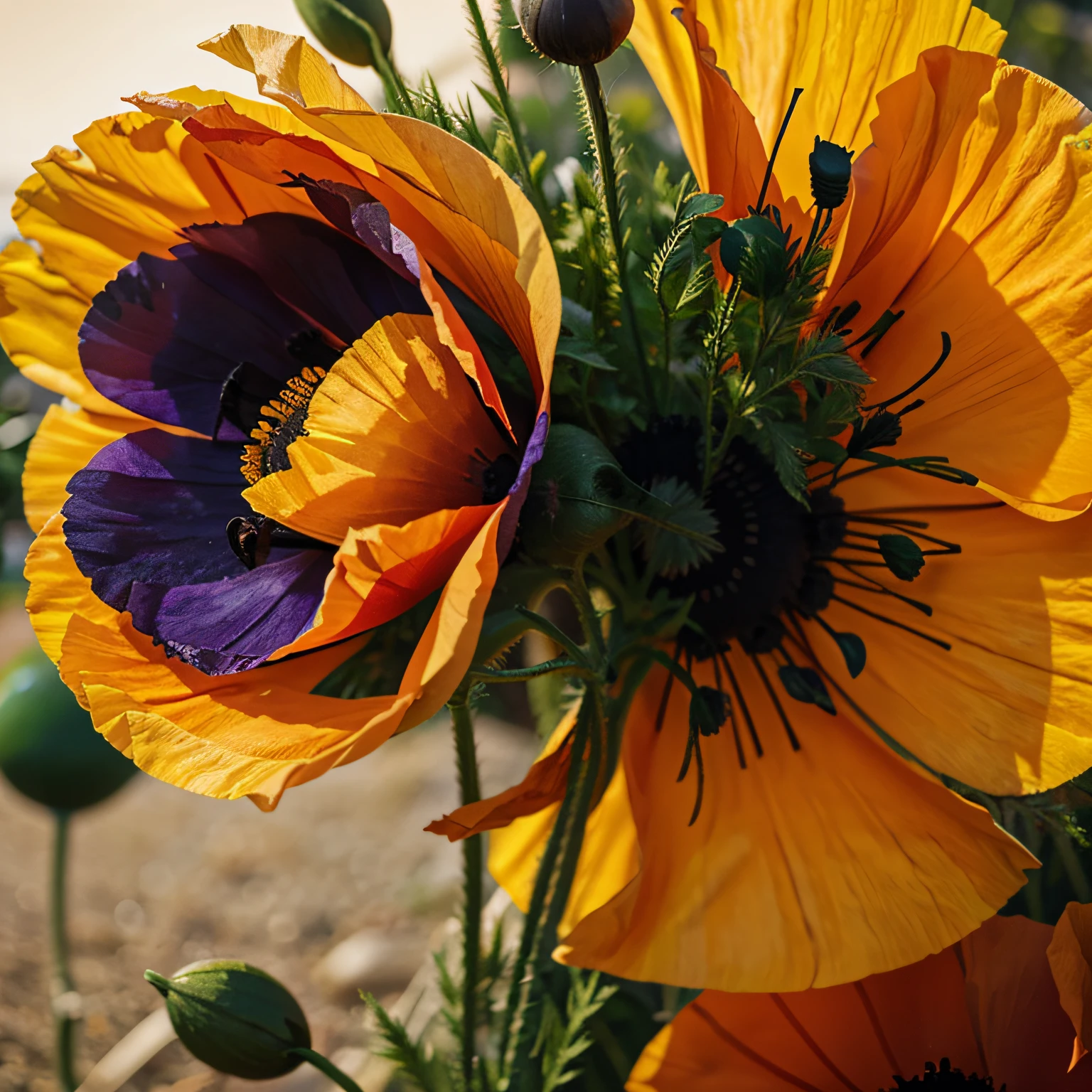 A brightly colored poppy (Poppy)