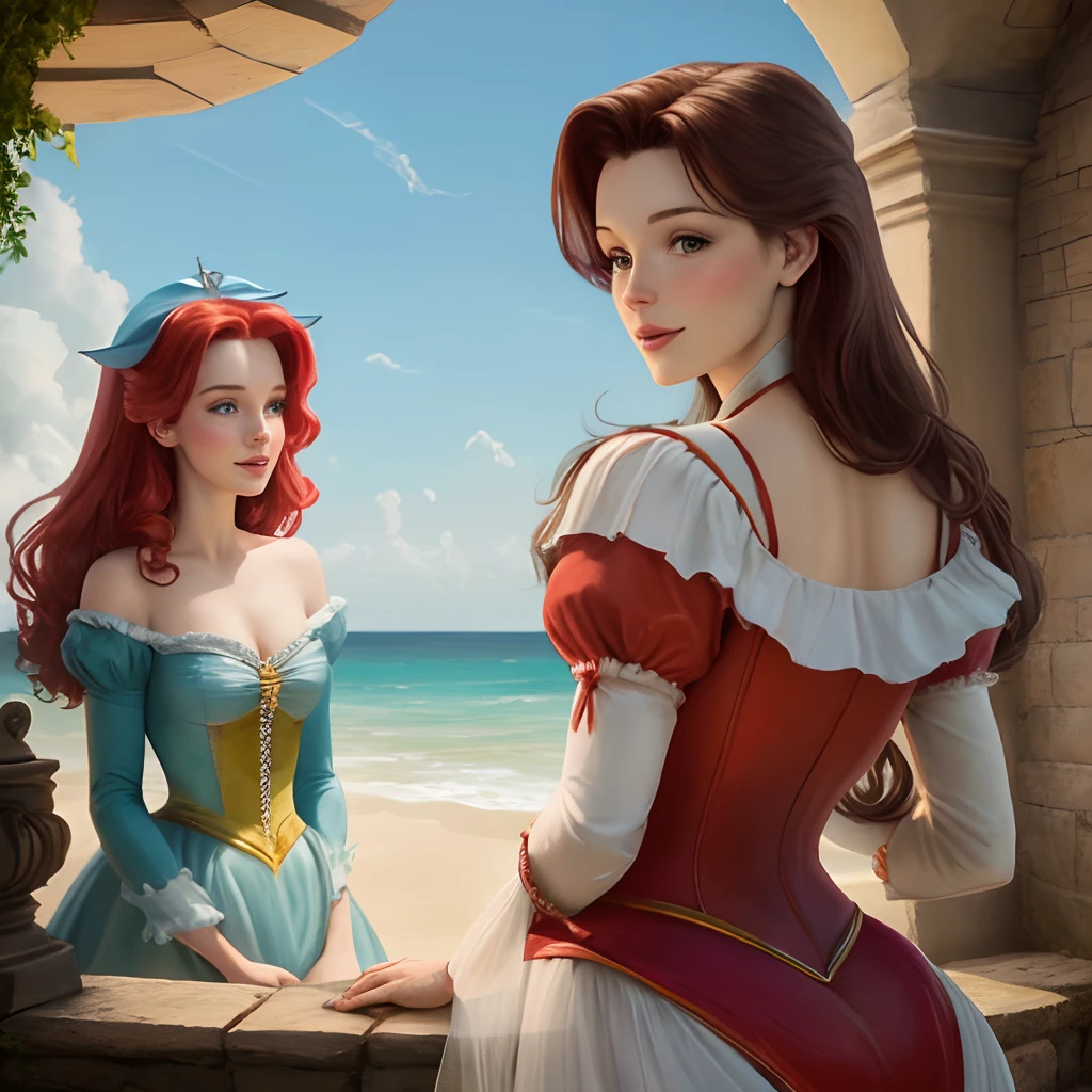 Ariel et Belle qui lisent