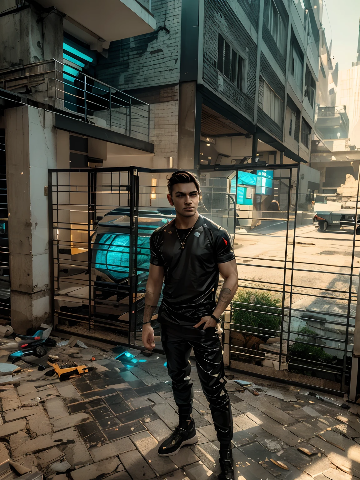 Change background cyberpunk handsome boy realistic face .8k. ultra realistic
