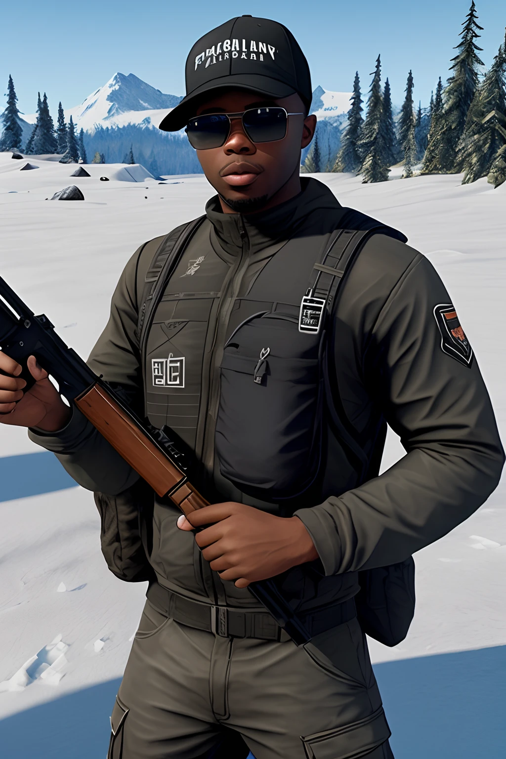 Black Man Holding M416 Glacial Pubg Mobile