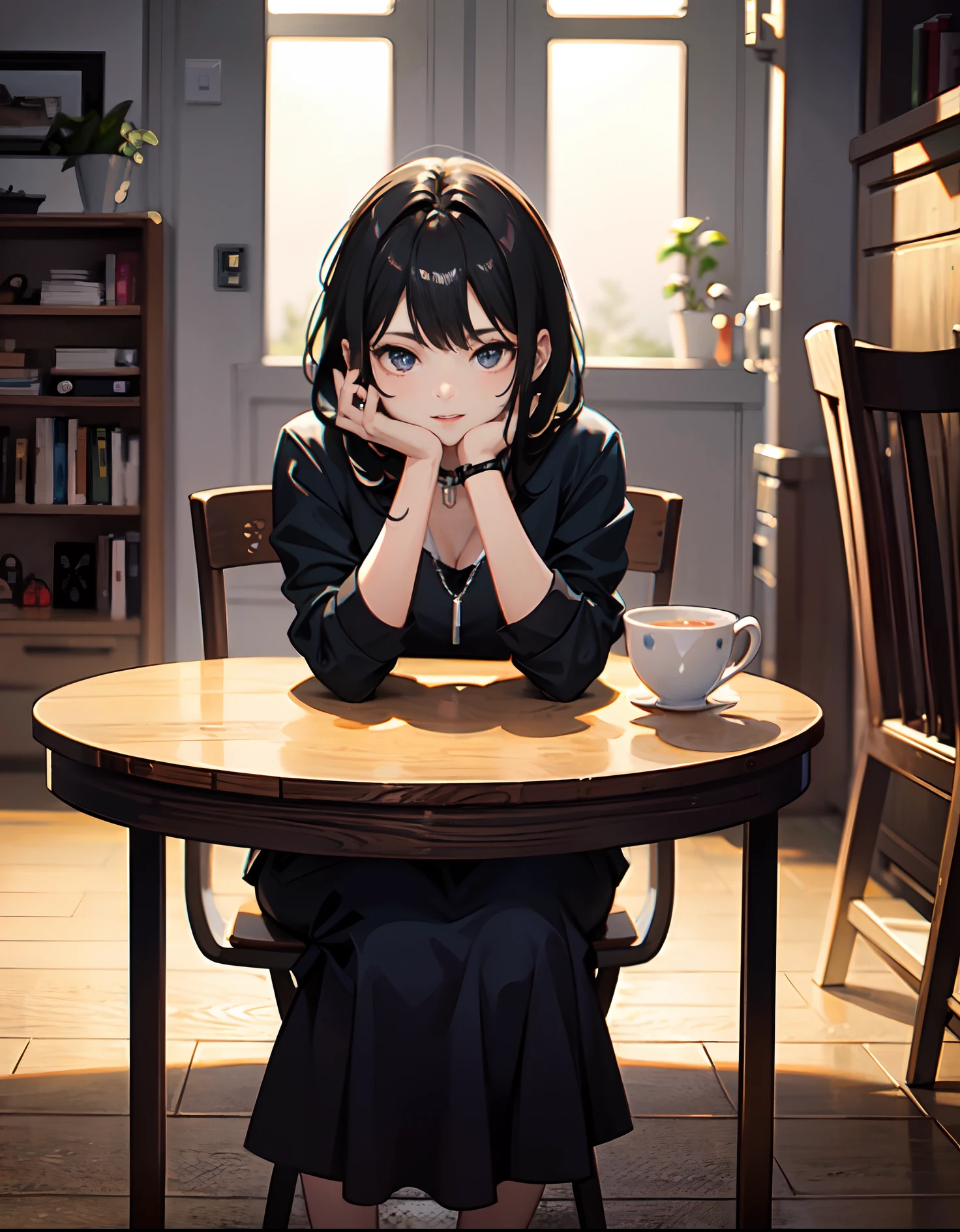 there is a woman sitting at a table with a book, 18 years old, 19-year-old girl, around 20 yo, 1 6 years old, she is about 20 years old, she is about 2 0 years old, around 1 9 years old, she is about 1 6 years old