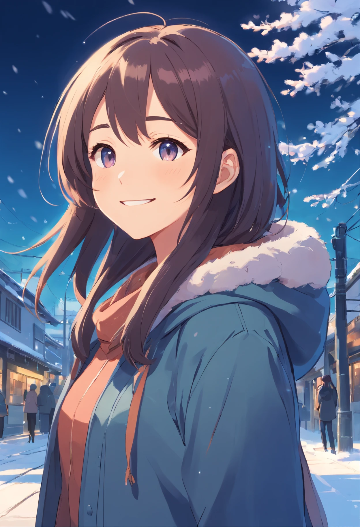 femele 校服 Winters A smile bustup Emo Beautie kawaii cloudiness 牙 hi-school girl frontage Long hair Pupils