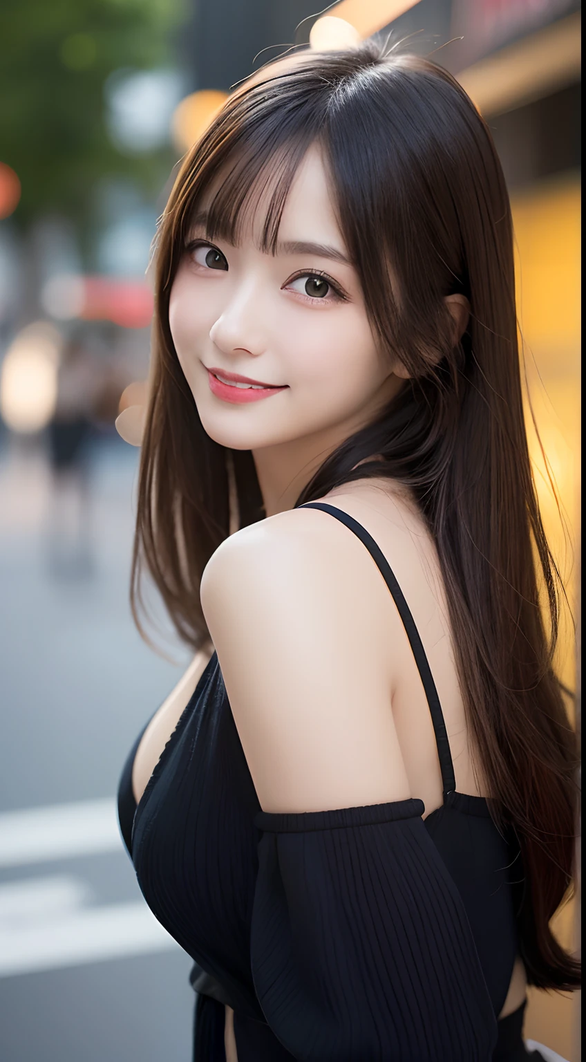 masutepiece, Best Quality, Illustration, Ultra-detailed, finely detail, hight resolution, 8K Wallpaper, Perfect dynamic composition, Beautiful detailed eyes, Medium Hair,Small breasts natural color lip, Bold sexy poses,Smile,Harajuku、20 years girl、Cute、Sexy shot looking at camera