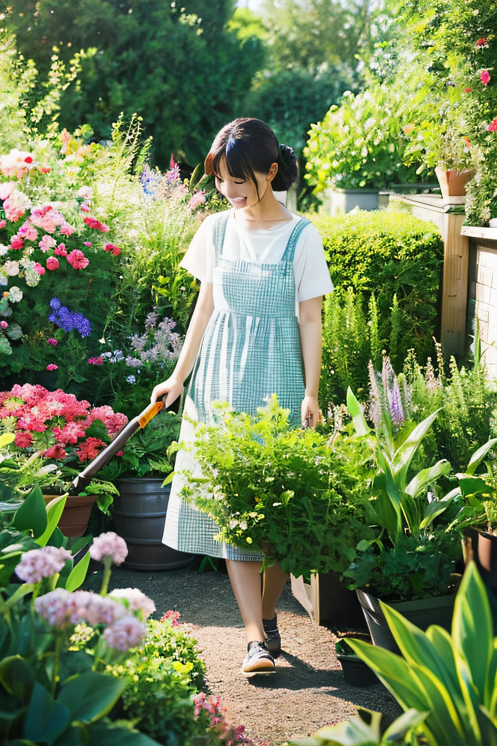 gardening、a person、illustratio