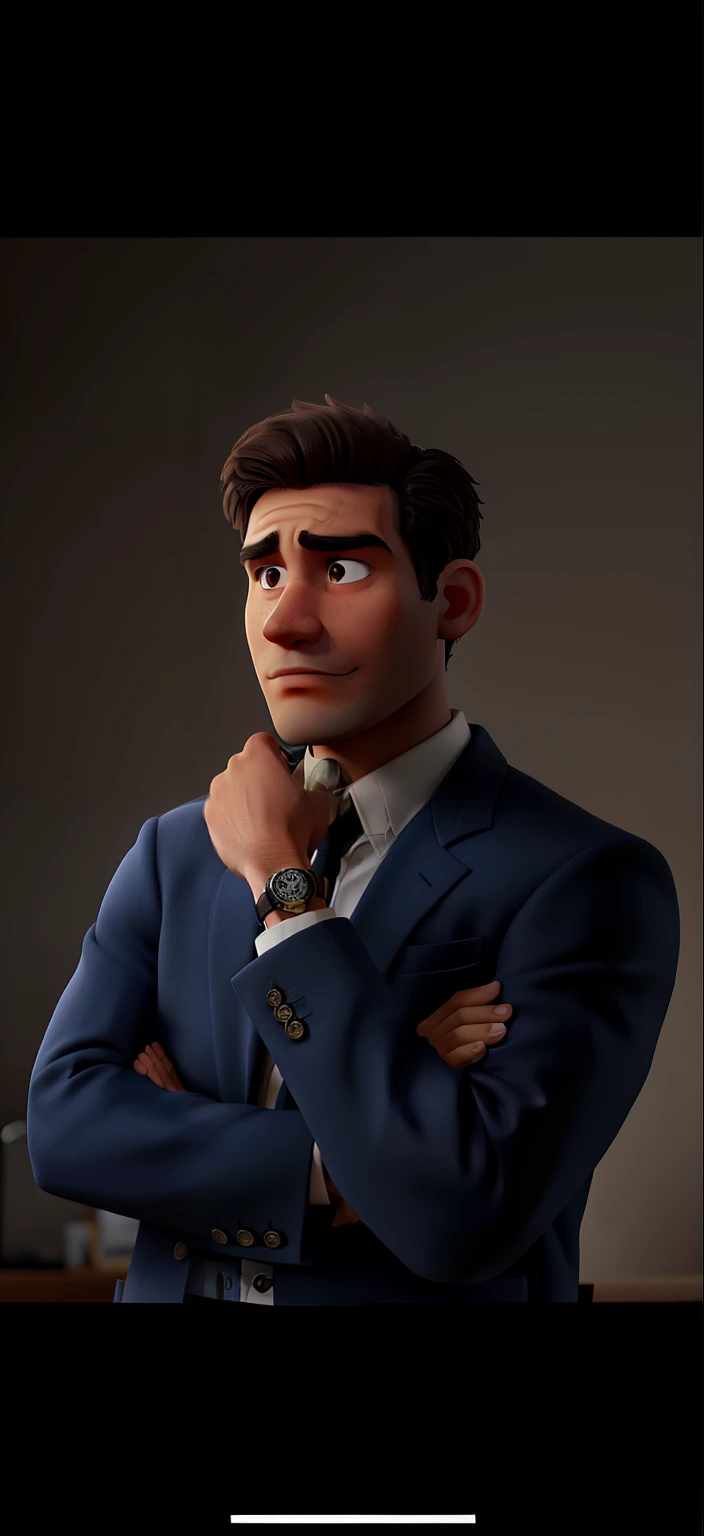 Successful man with an imposing face who will change other people's lives through his service.