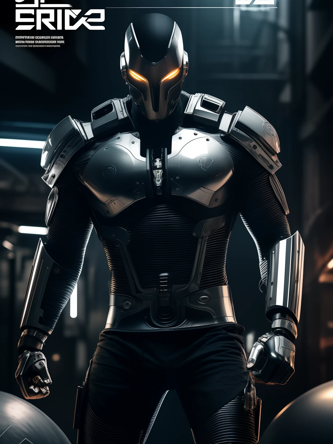 denzel washington with Malcolm-X Glasses, cabelos cacheados, fantasia sombria, homem negro, Brown skin, homem 50 anos wearing a mechanical suit, intrincado, (white steel poolished metal), elegante, obra-prima, ((rua)), trabalhando em na uti de um hospital