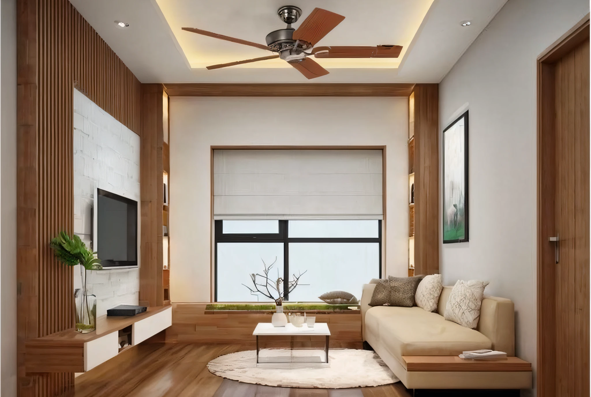 surreal images, high definition, 8k, details, modern, luxurious house, living ting room, sun light from to windonw. (((( floor brick 1.4))))