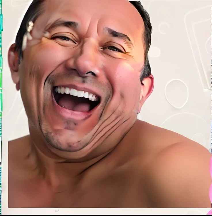 There's a man with a big smile on his face, Telegrama Sticker, Homem de pele marrom com um sorriso gigante, foto granulada de um homem feio, Modelo de meme, Memes, senor salme, emote twitch, sorriso insano, Giga Chade Capaybara, homem rindo, selfie de um homem, Ivan Boliviano, filtro do instagram, Eloy Morales