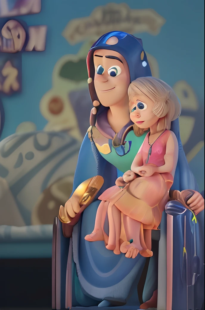 Criar cartaz estilo pixar Disney, manter detalhes fiel a imagem